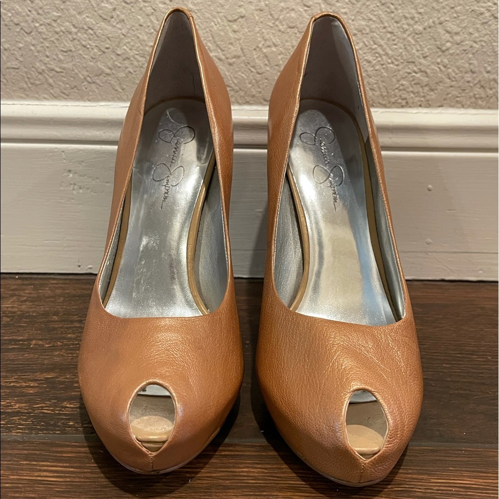 Jessica Simpson Peekaboo Toe Platform Heels